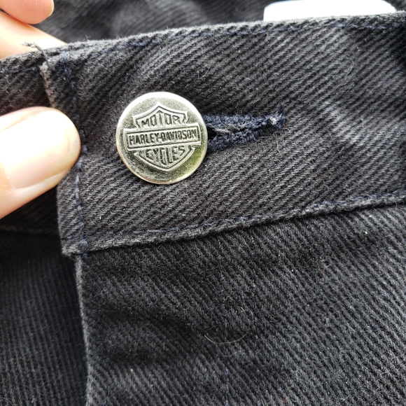 Vintage Harley Davidson black high rise mom jeans - Picture 4 of 8